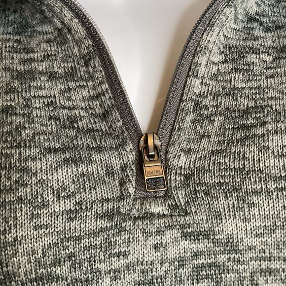 Lands End Womens Gray Fleece Quarter Zip Pullover Jacket Size L Oversized Layers - Picture 9 of 12